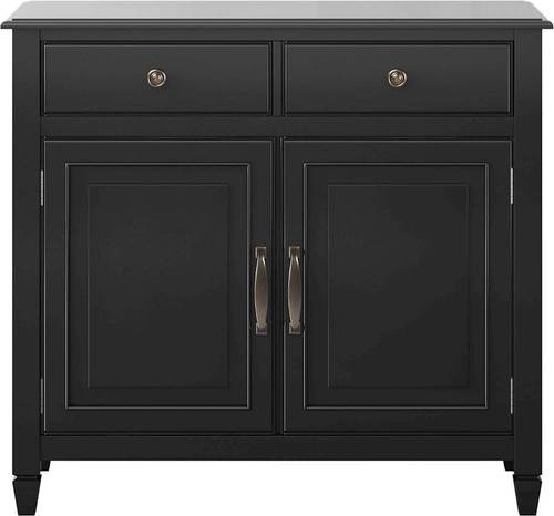 Simpli Home - Connaught Traditional Solid Wood Entryway Storage Cabinet - Black