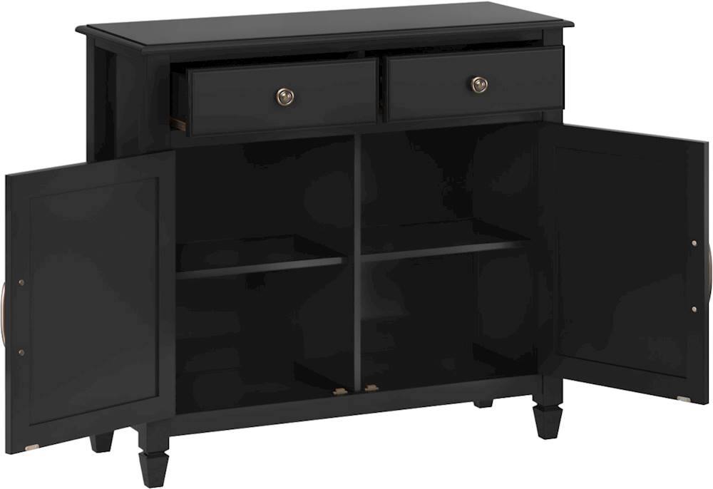 Alt View 11. Simpli Home - Connaught Traditional Solid Wood Entryway Storage Cabinet - Black.