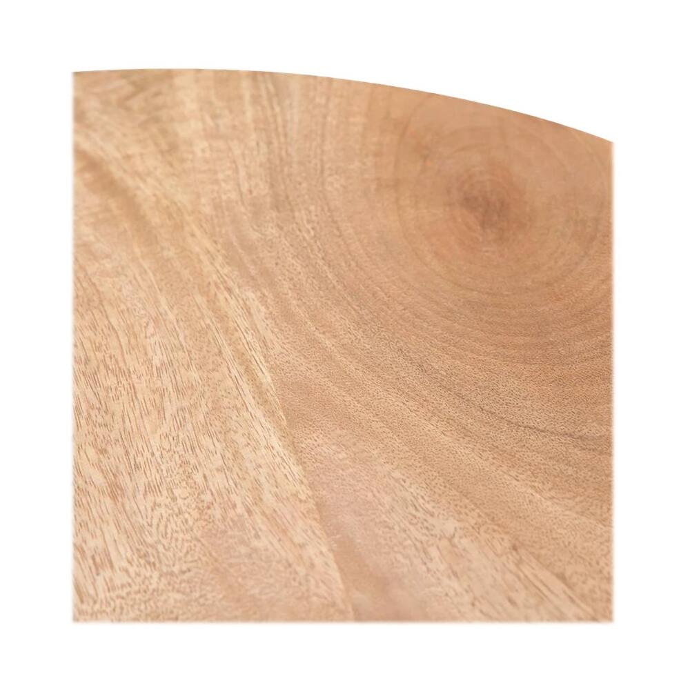 Alt View 12. Simpli Home - Demy Round Contemporary Solid Mango Wood Side Table - Natural.