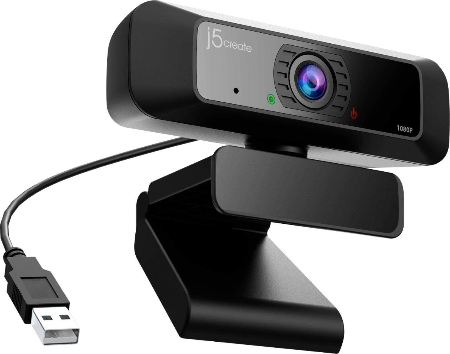 Angle. j5create - USB HD Webcam with 360° Rotation - Black.