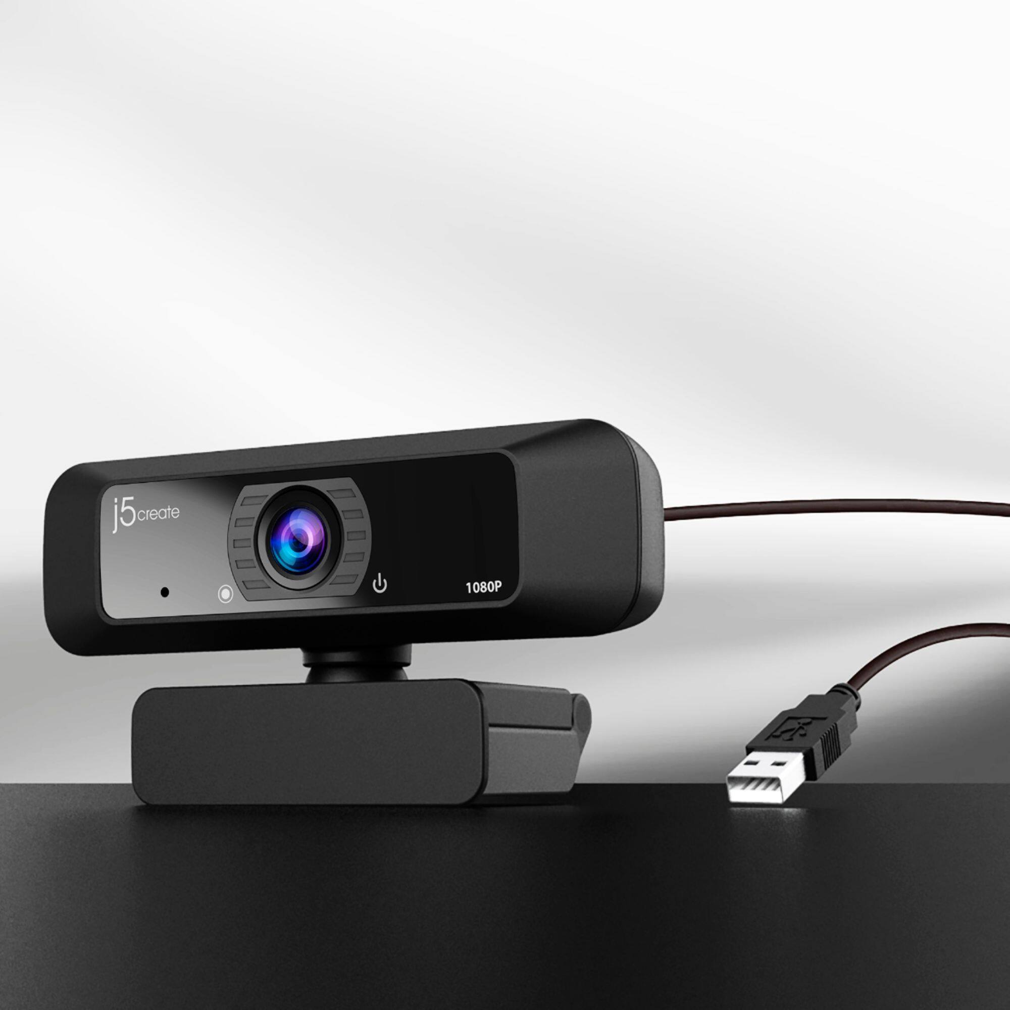 Alt View 11. j5create - USB HD Webcam with 360° Rotation - Black.