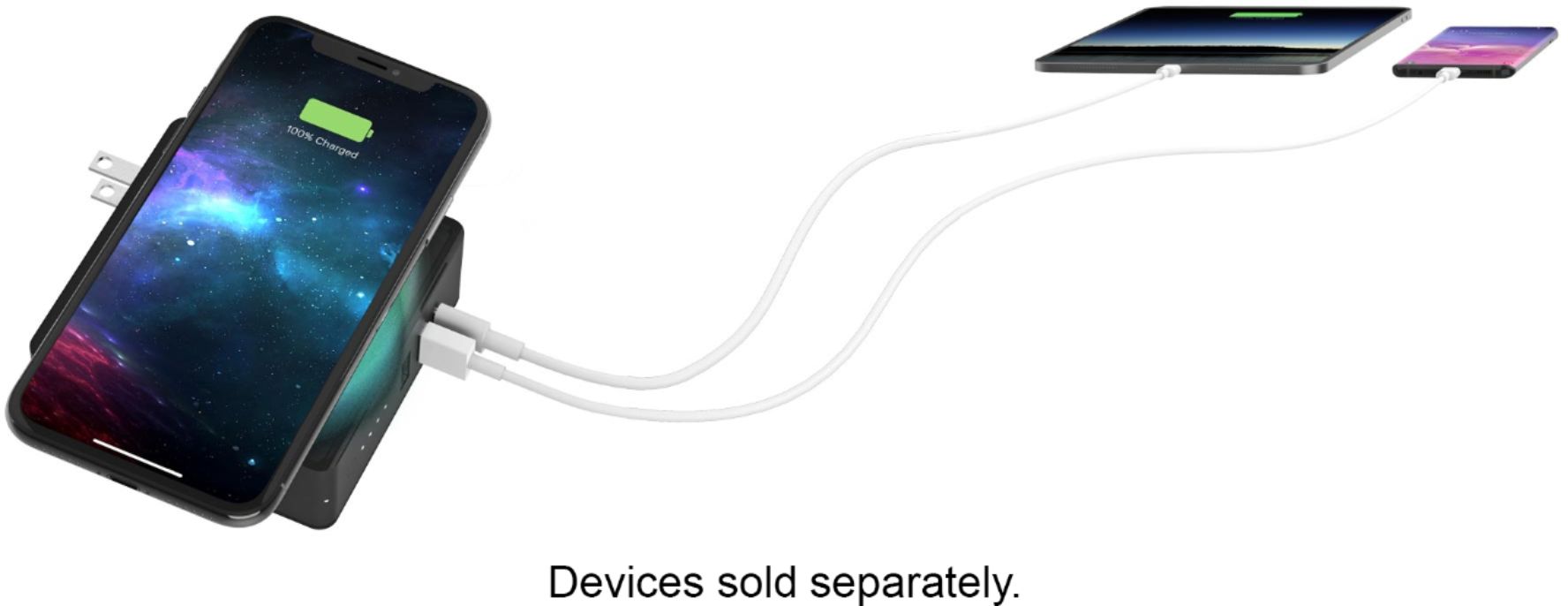 Angle View: SaharaCase - 5500 mAh Portable Charger for Samsung Galaxy Z Flip/Z Flip 5G - Black