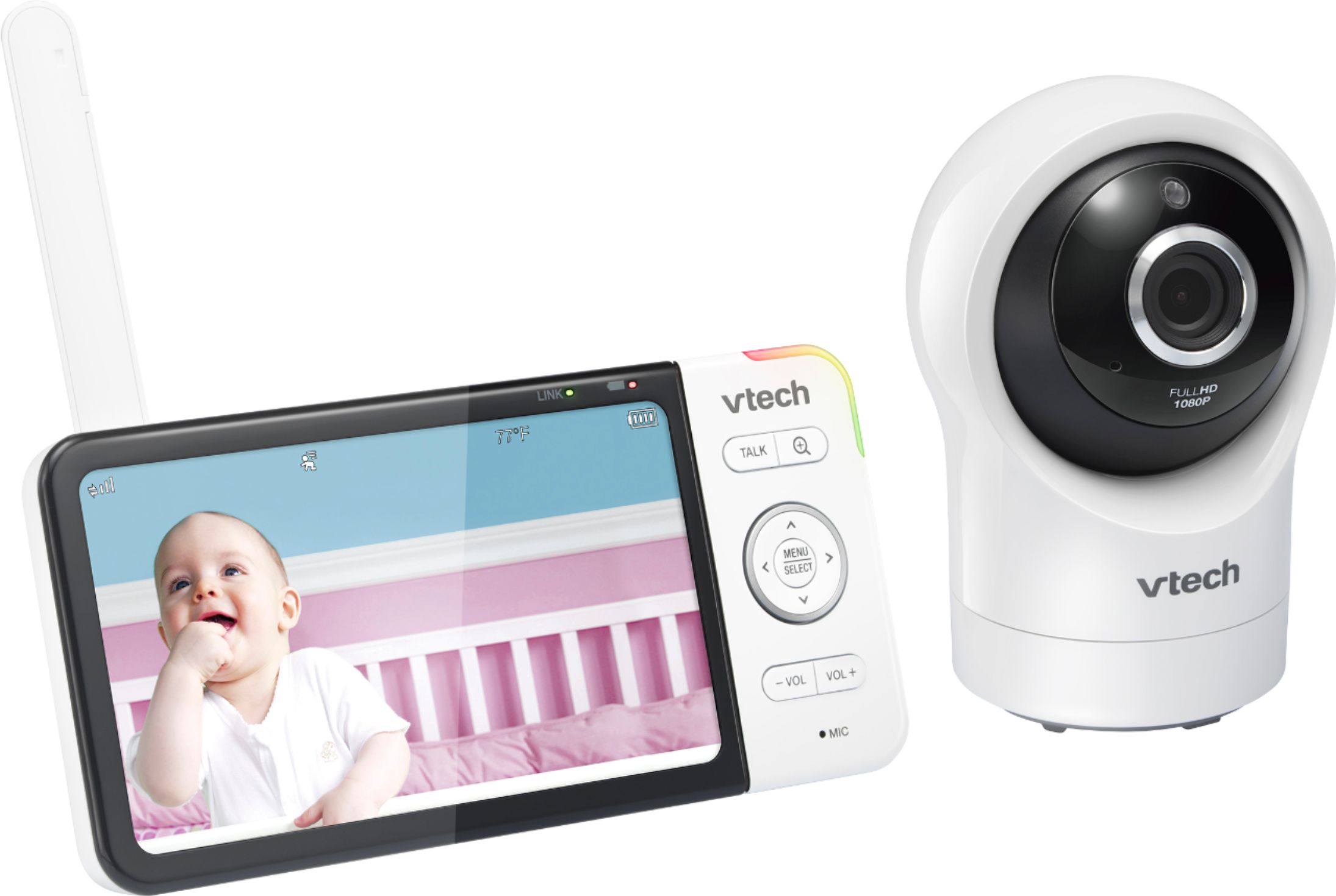 Angle View: VTech 5' Smart baby Monitor