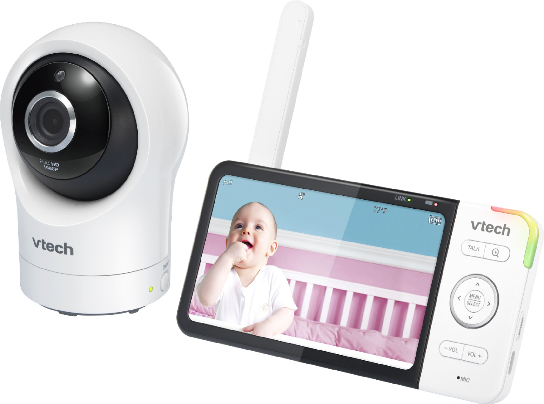 Left View: VTech 5' Smart baby Monitor