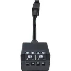 Front. Bose - Lifestyle 600/650 System 4-Pin Speaker to Bare Wire Adapter - Black.