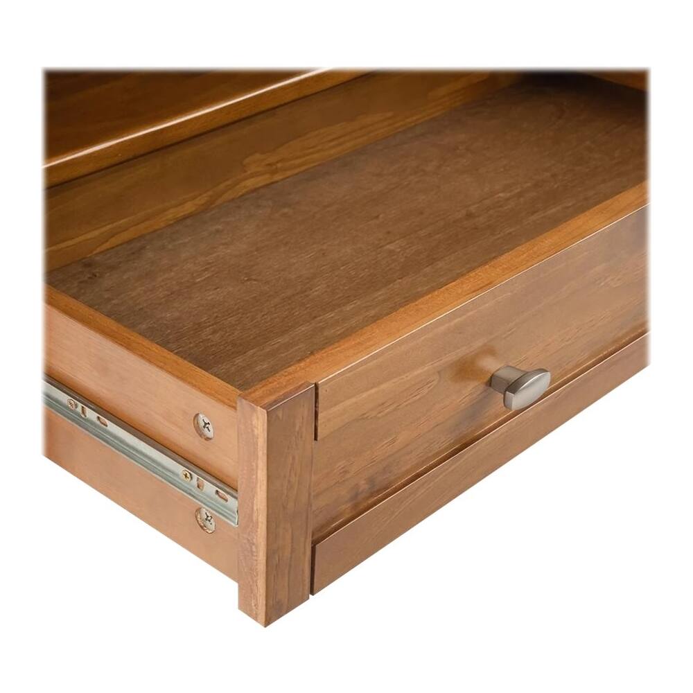 Best Buy: Simpli Home Warm Shaker Square Rustic Wood 1-Drawer Coffee