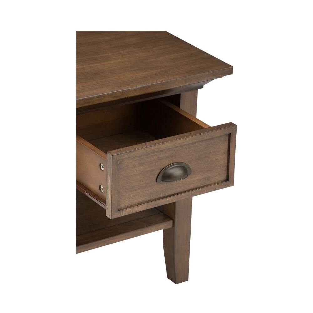 Simpli Home Redmond SOLID WOOD 19 inch Wide Square Transitional