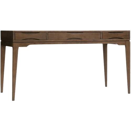Alt View 14. Simpli Home - Harper Rectangular Mid-Century Modern Solid Rubberwood 2-Drawer Table - Walnut Brown.
