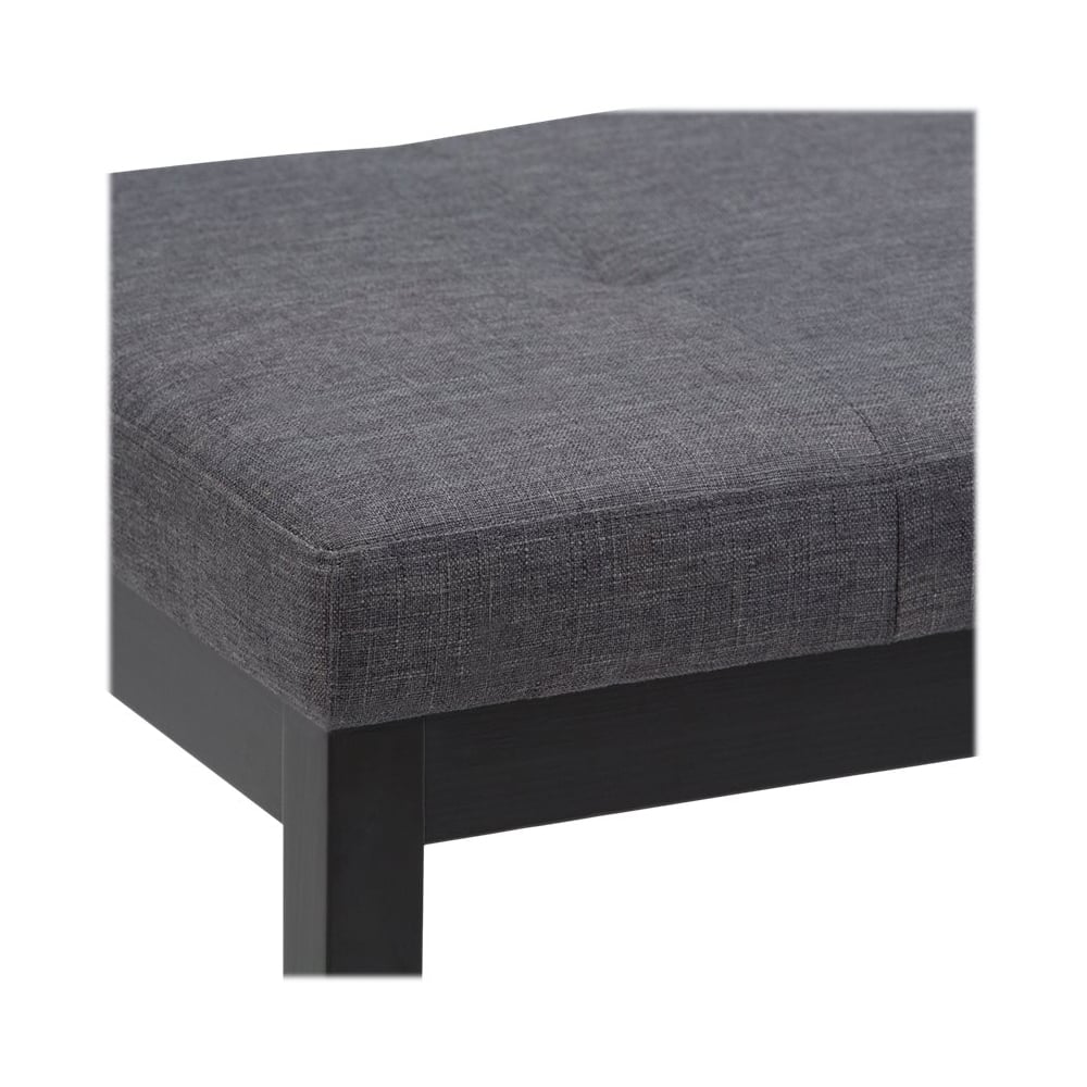 Alt View 12. Simpli Home - Lacey 43 inch Wide Contemporary Rectangle Tufted Ottoman Bench - Slate Gray.