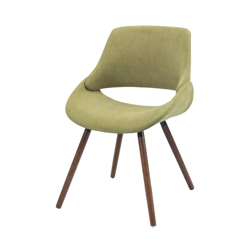 Alt View 11. Simpli Home - Malden Mid Century Modern Bentwood Dining Chair in Acid Green Woven Fabric - Acid Green.