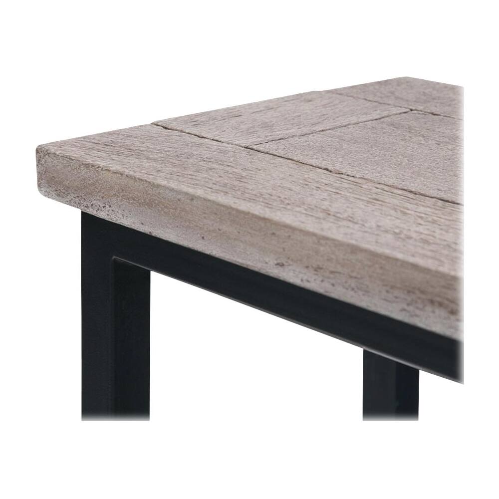Alt View 15. Simpli Home - Skyler Rectangular Modern Industrial Solid Mango Wood Side Table - Walnut Brown.
