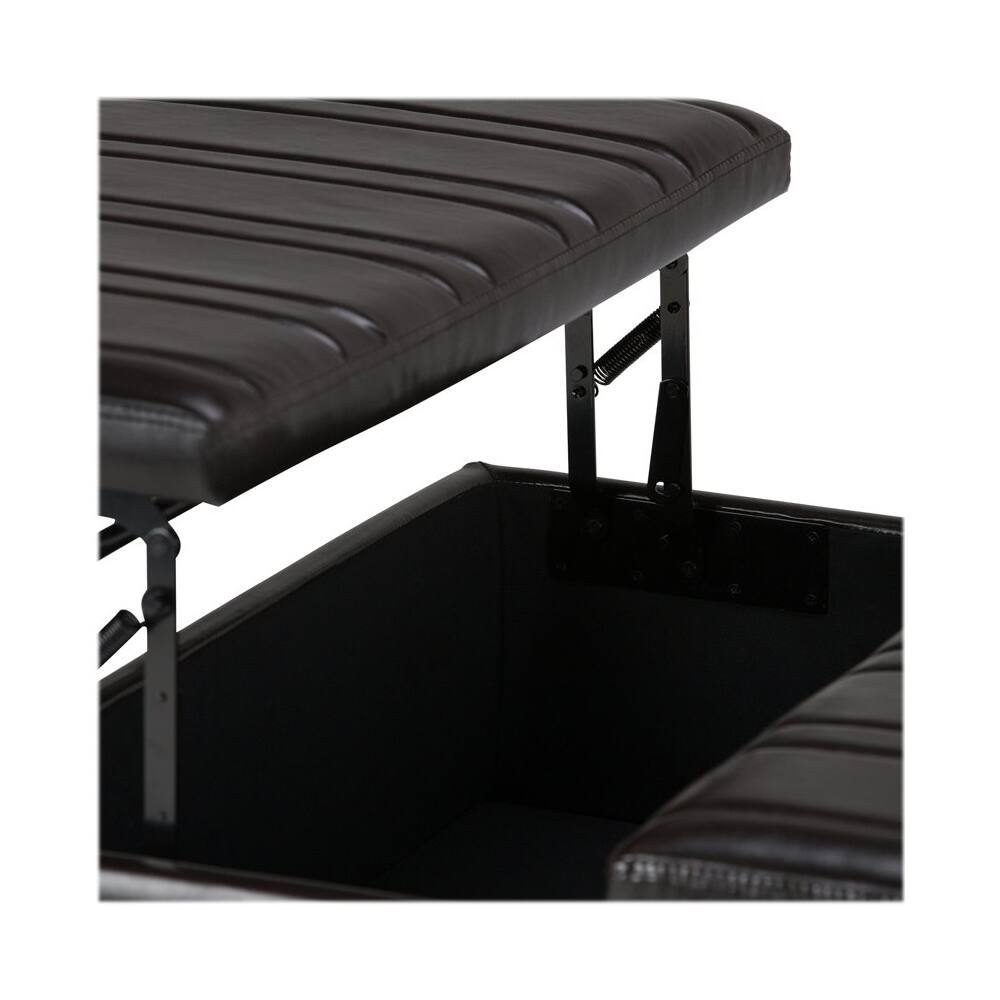 Best Buy Simpli Home Ellis 36 inch Wide Contemporary Square Coffee