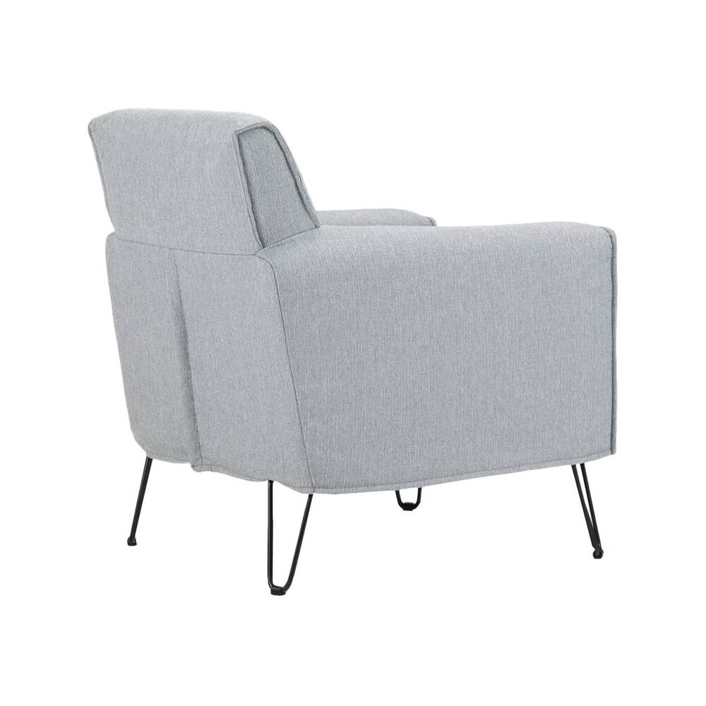Alt View 12. Simpli Home - Warren Mid-Century Modern Woven Fabric Chair - Cool Gray.