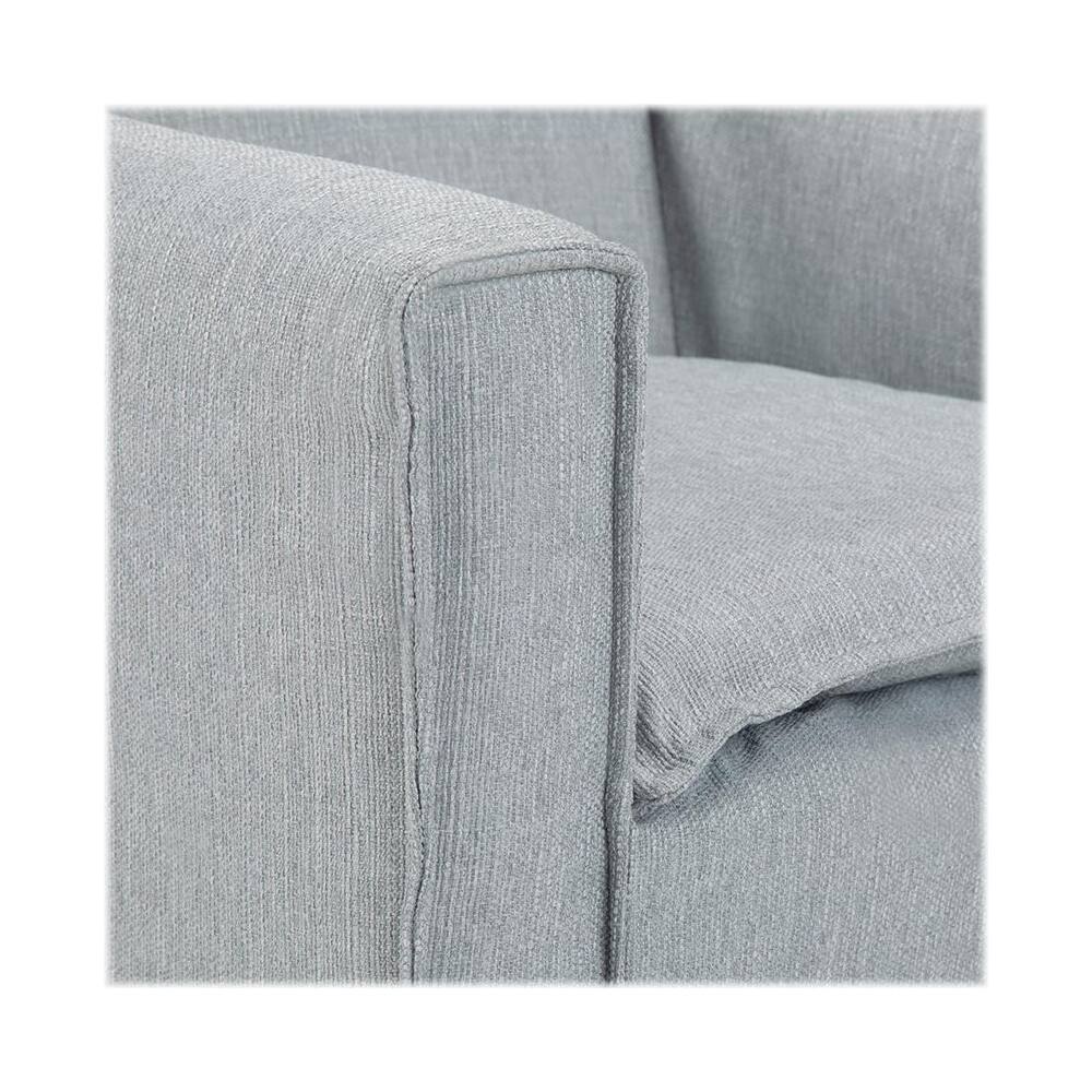 Alt View 13. Simpli Home - Warren Mid-Century Modern Woven Fabric Chair - Cool Gray.