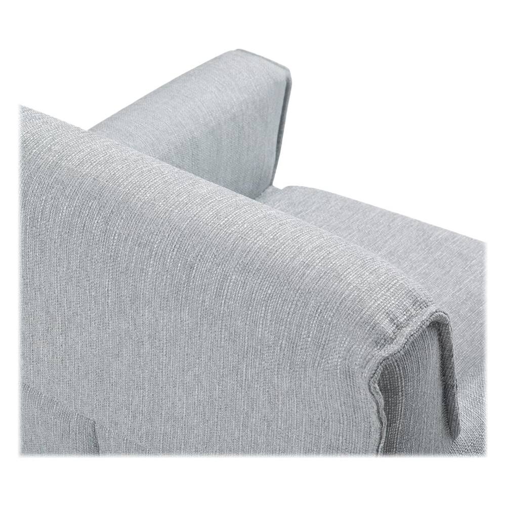 Alt View 15. Simpli Home - Warren Mid-Century Modern Woven Fabric Chair - Cool Gray.