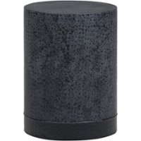 Simpli Home - Chad Round Contemporary Iron Accent Table - Mottled Gray/Mottled Black - Front_Zoom