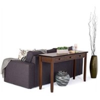 Simpli Home - Artisan Rectangular Contemporary Wood 3-Drawer Console Table - Russet Brown - Front_Zoom
