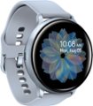 Angle Zoom. Samsung - Geek Squad Certified Refurbished Galaxy Watch Active2 Smartwatch 44mm Aluminum - Cloud Silver.