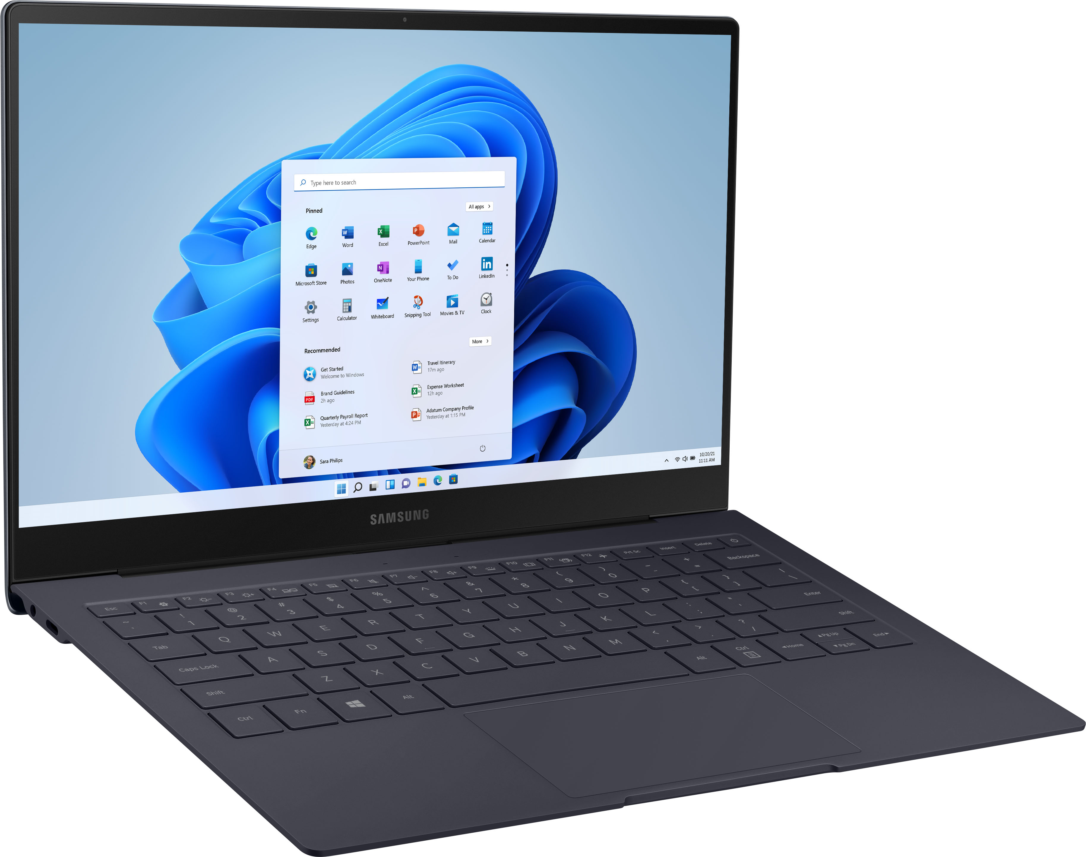 Angle View: Samsung - Galaxy Book Pro 360 15.6" AMOLED Touch-Screen Laptop - Intel Evo Platform Core i7 - 8GB Memory - 512GB SSD - Mystic Navy