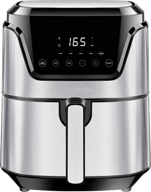 Angle Zoom. Chefman TurboFry Touch 4.5 Qt. Digital Air Fryer - Stainless Steel.