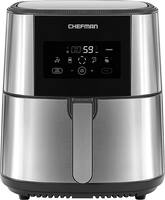 CHEFMAN - 8qt Digital Air Fryer - Stainless Steel - Front_Zoom