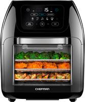 CHEFMAN - 10L Multifunction Digital Air Fryer - Black - Angle_Zoom