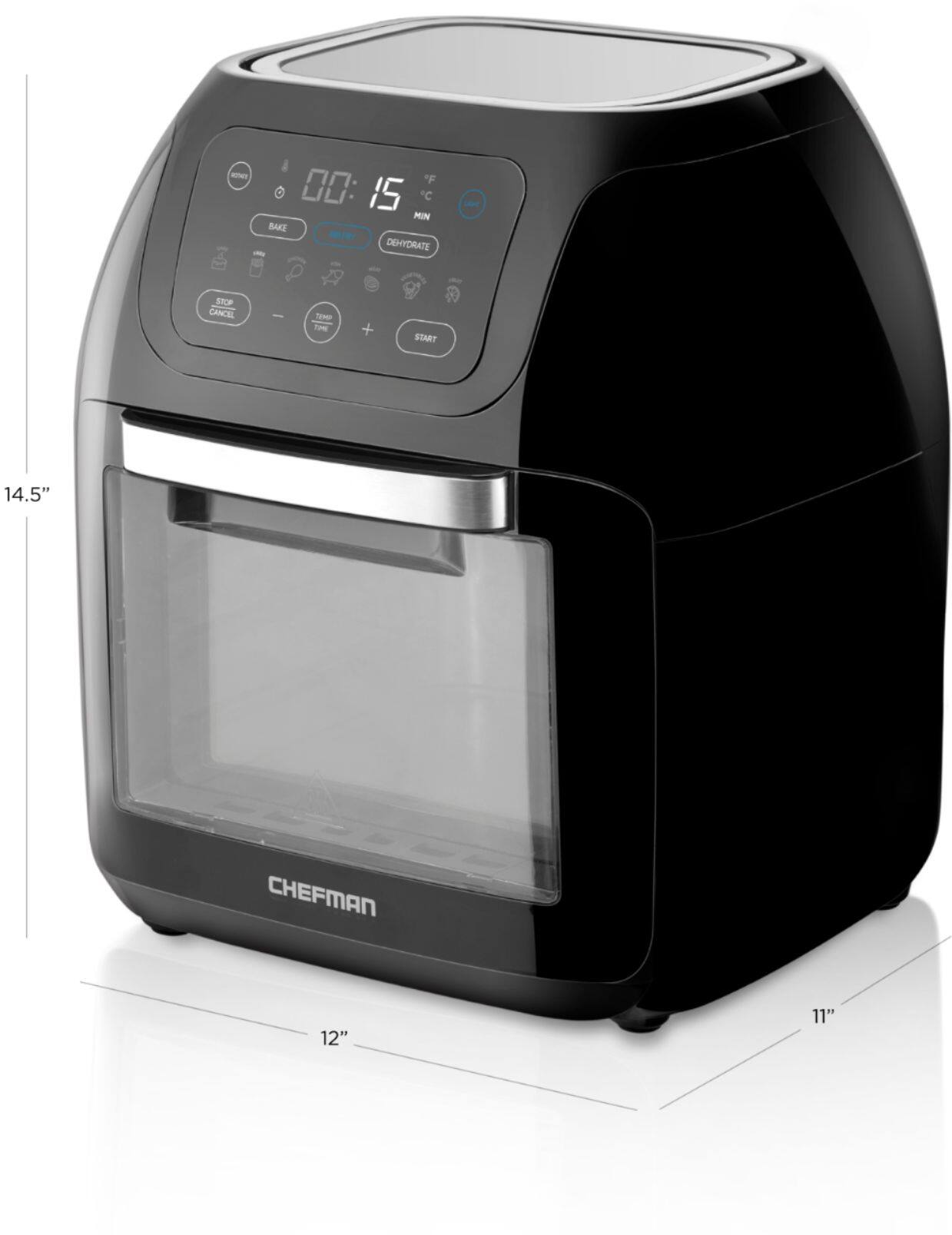 Alt View 11. Chefman - Multifunctional 10L Digital Air Fryer+  - Black.