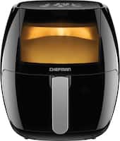 Chefman TurboFry Touch 8 Quart Air Fryer w/ XL Viewing Window & Advanced Digital Display - Black - Angle_Zoom