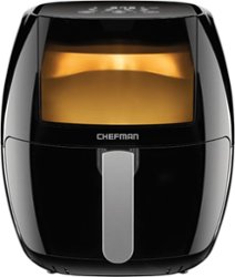 Chefman - TurboFry Touch 8 Qt. Air Fryer w/ Advanced Digital Display - Black - Angle_Zoom
