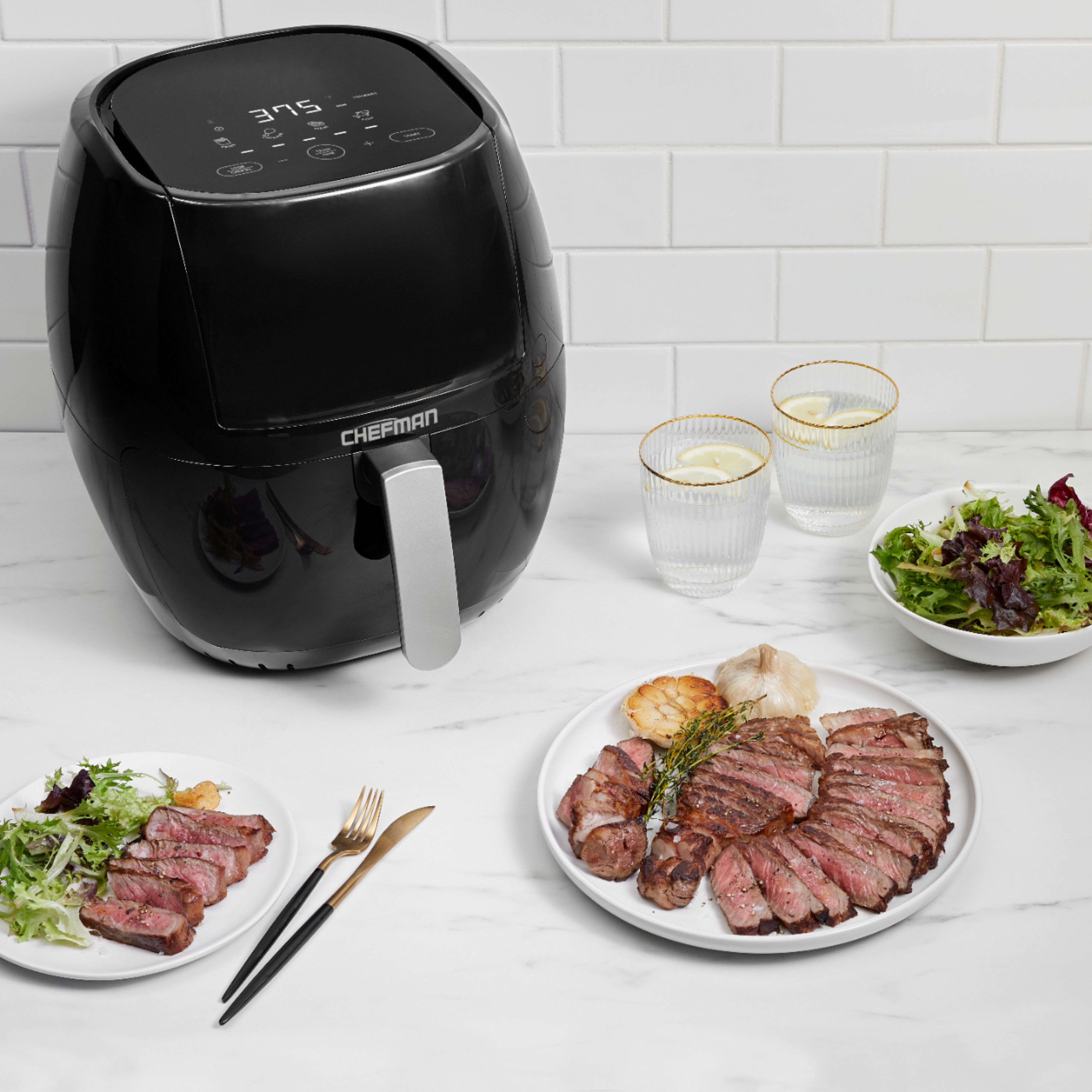 Zoom in on Alt View Zoom 17. Chefman TurboFry Touch 8 Qt. Air Fryer w/ Advanced Digital Display - Black.