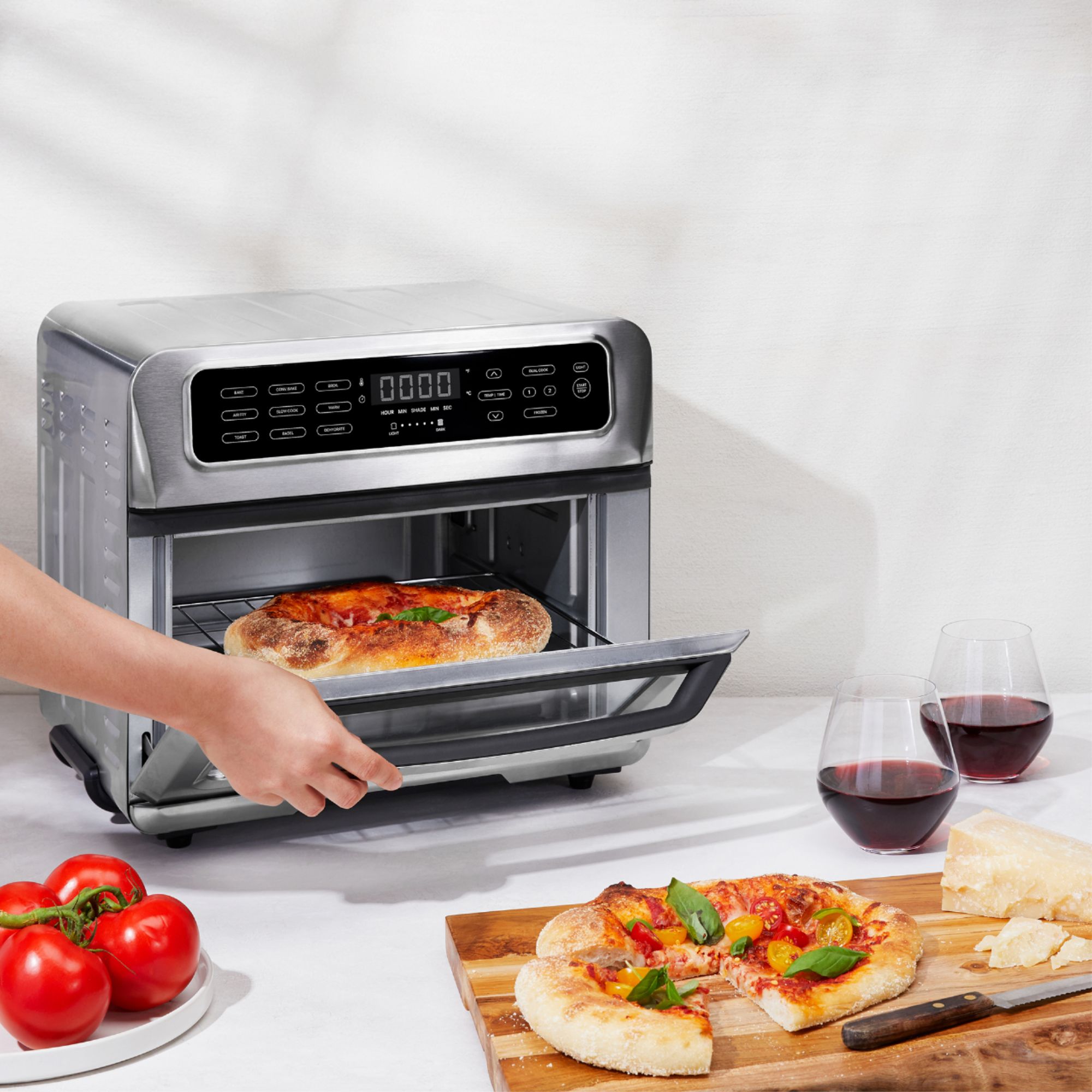 Chefman Toast Air Fryer + Toaster Oven, Stainless Steel, 20 Liter