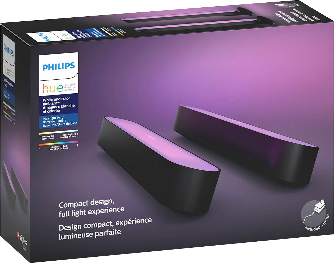 gullig halt Plys dukke Philips Geek Squad Certified Refurbished Hue Play White & Color Ambiance  Smart LED Bar Light (2-Pack) Multicolor GSRF 7820230U7 - Best Buy