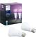 Front. Philips - Geek Squad Certified Refurbished Hue White & Color Ambiance A19 Bluetooth Smart LED Bulb (2-Pack) - Multicolor.