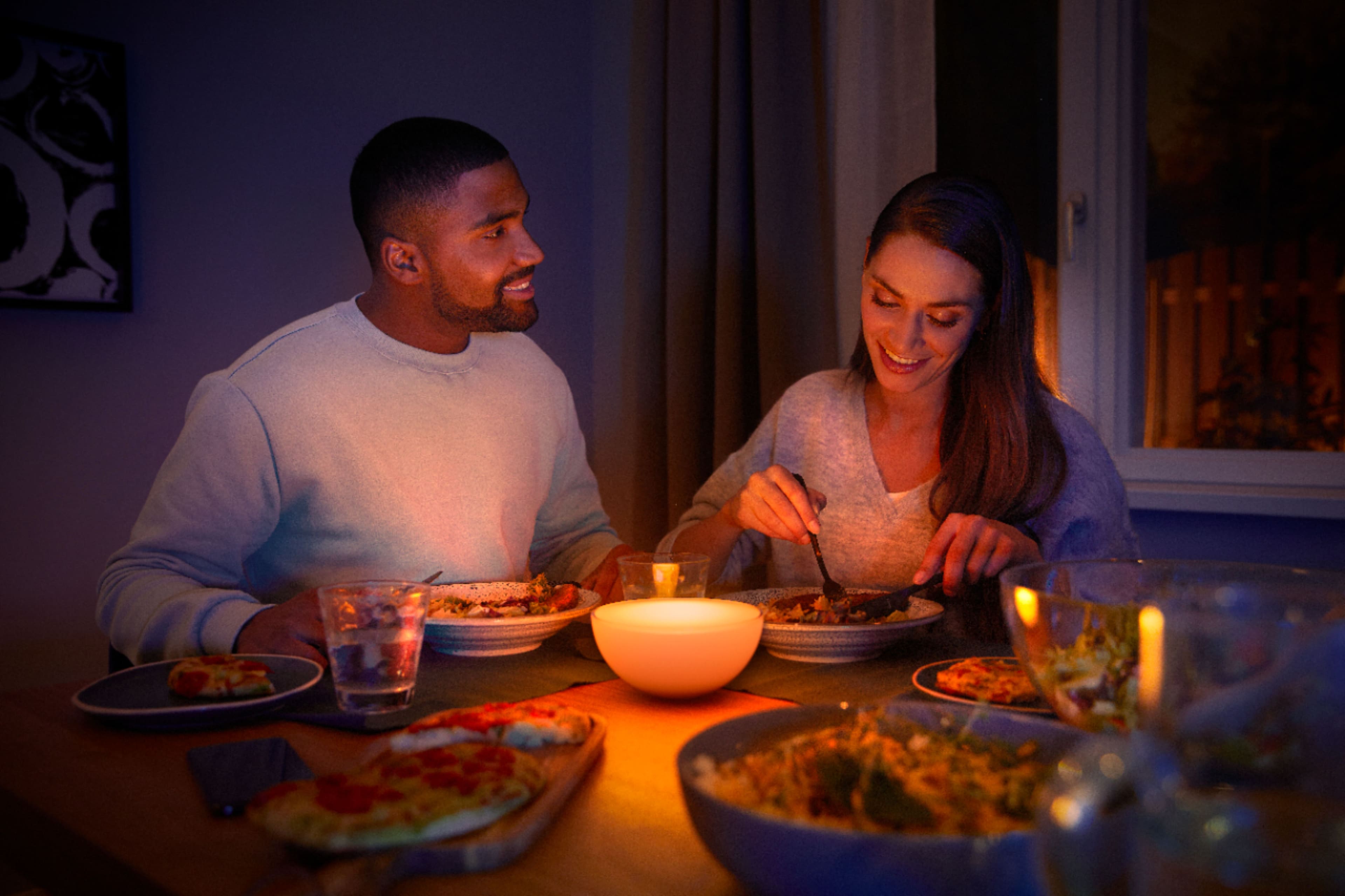 Alt View 15. Philips - Geek Squad Certified Refurbished Hue Go Table Lamp - White & Color Ambiance.