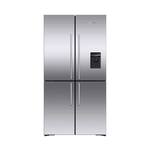 Fisher & Paykel - 36-In 18.9 cu ft Freestanding Quad Door Refrigerator in Stainless Steel - Stainless steel - Front_Standard