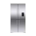Fisher & Paykel - 36 in. Wide 36-In 18.9 cu ft Freestanding Quad Door Refrigerator - Stainless Steel