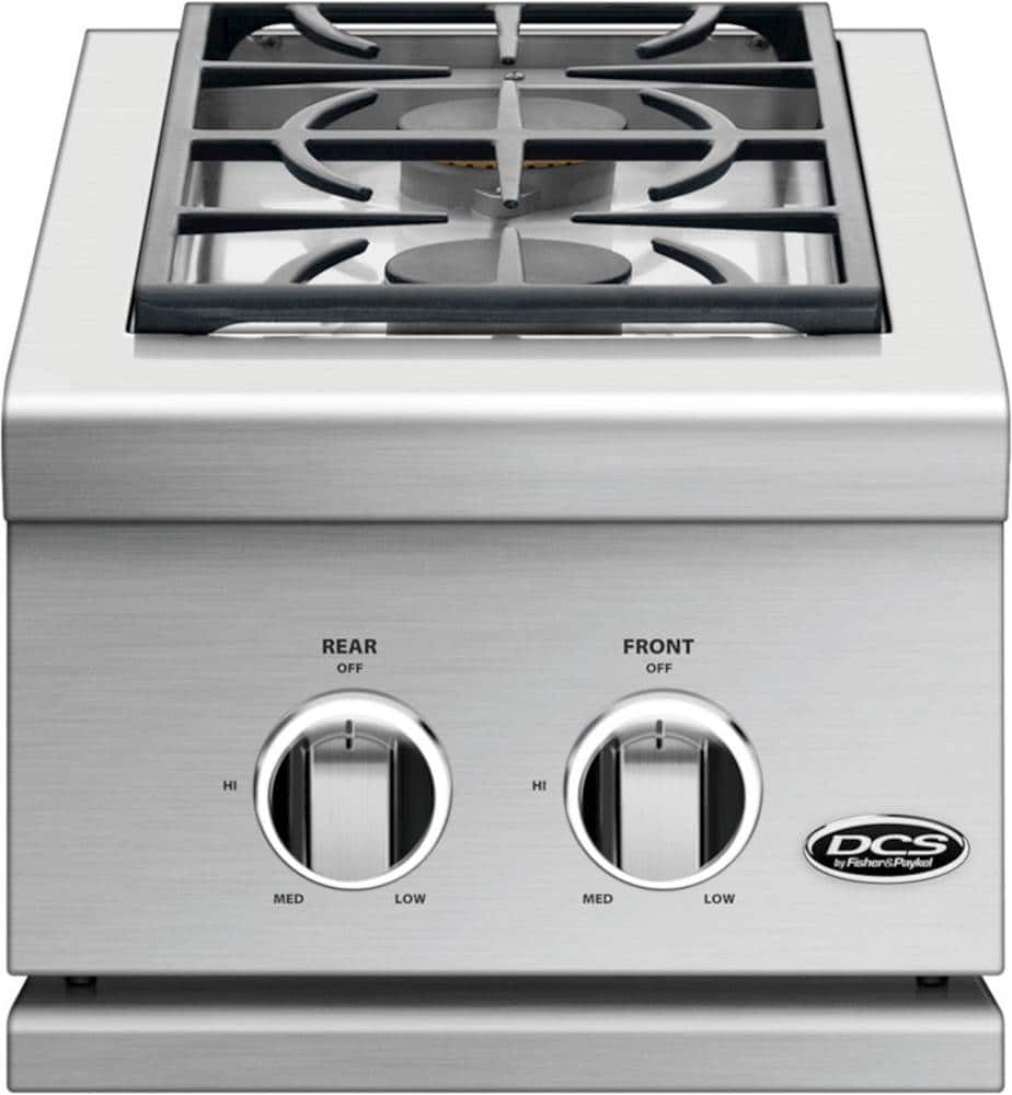 Front. Fisher & Paykel - Double Side Burner - Stainless Steel.