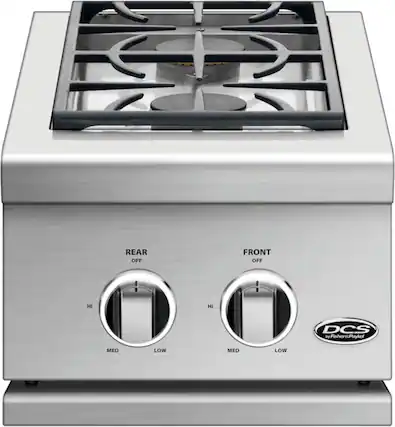 Front. Fisher & Paykel - Double Side Burner - Stainless Steel.