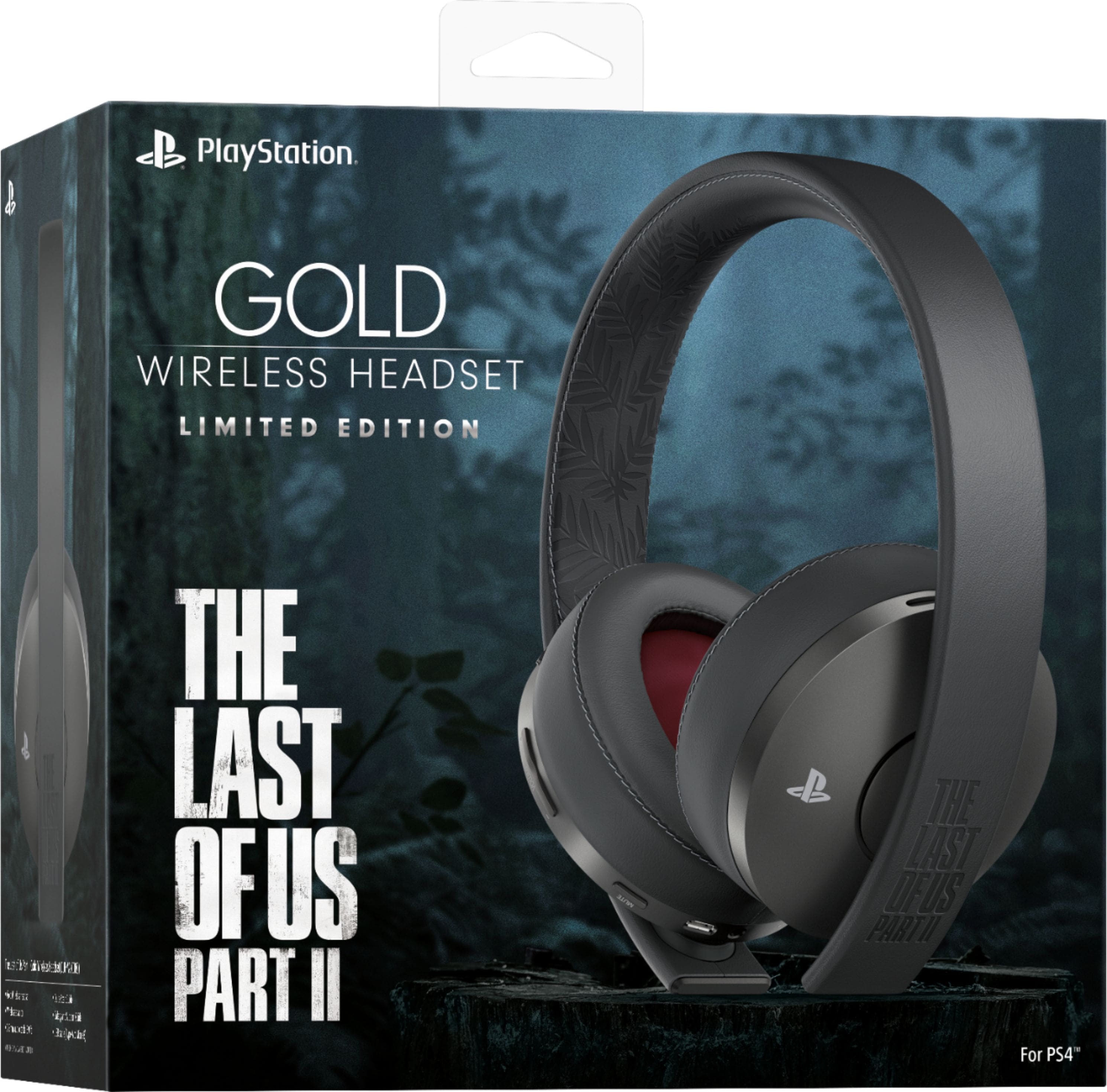 Best Buy: Sony Interactive Entertainment Gold The Last of Us Part II  Limited Edition Wireless 7.1 Virtual Surround Sound Gaming Headset for PlayStation  4/VR Steel Black 3004244