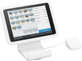 Square - Stand for contactless and chip (for 10.2” & 10.5” iPads) - White - Angle_Zoom