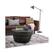 Alt View 15. Simpli Home - Garvy Round Contemporary Iron Coffee Table - Rustic Bronze.
