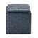 Front. Simpli Home - Rockwood 17 inch Wide Contemporary Square Cube Storage Ottoman with Tray - Denim Blue.