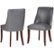 Front Zoom. Simpli Home - Walden Contemporary Faux Leather & High-Density Foam Dining Chairs (Set of 2) - Stone Gray.