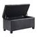 Front. Simpli Home - Dover Rectangular Contemporary Wood/Foam Bench Ottoman With Inner Storage - Distressed Black.