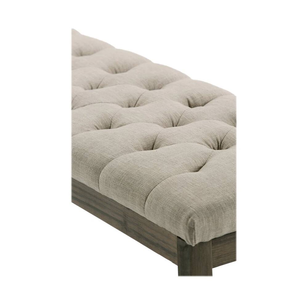Alt View 13. Simpli Home - Waverly Rectangular Traditional Plywood/Linen-Look Polyester Bench Ottoman - Natural.