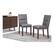Alt View 11. Simpli Home - Ashford 4-Leg Faux Leather and High-Density Foam Dining Chairs (Set of 2) - Stone Gray.