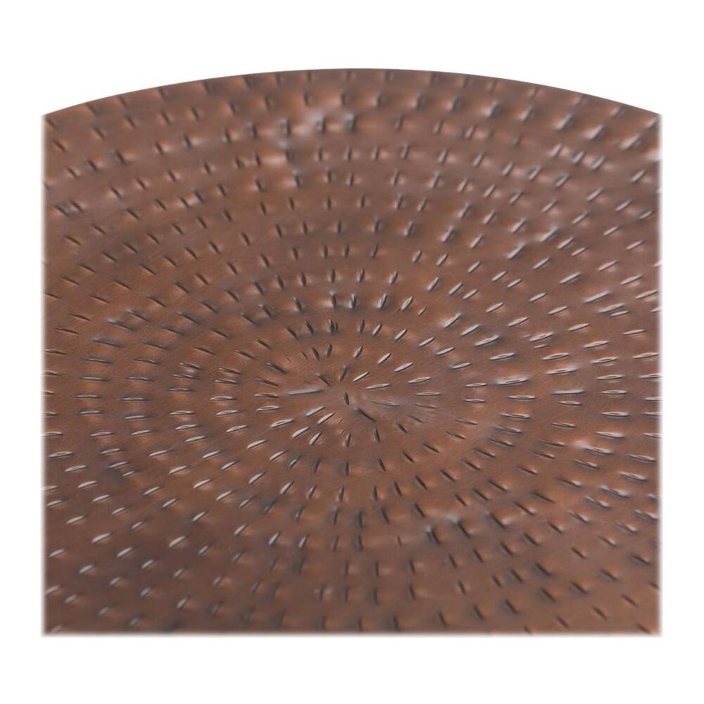 Alt View 11. Simpli Home - Griffen Round Contemporary Iron Accent Side Table - Antique Copper.