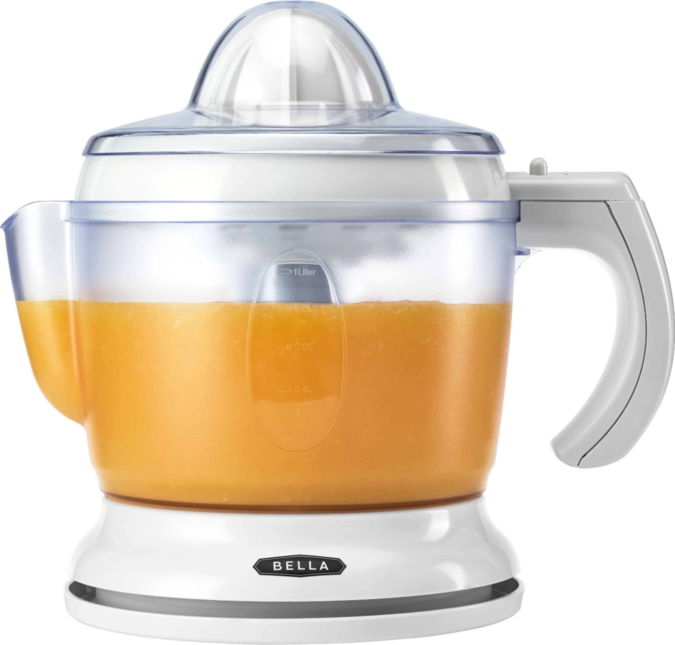 Portable Electric Juicer by Sears, White and Orange 2 Piece