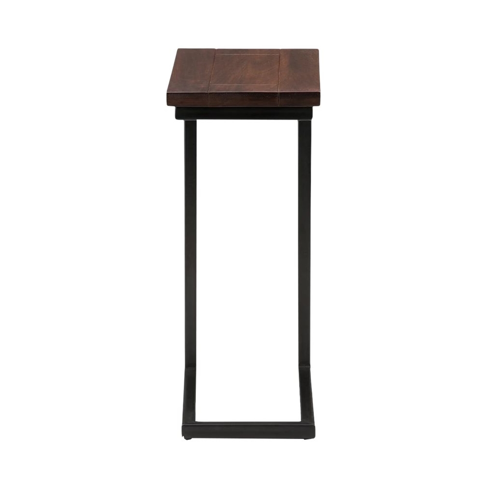 Simpli Home Skyler SOLID MANGO WOOD and Metal 18 inch Wide Rectangle  Industrial C Side Table in, Fully Assembled Dark Cognac Brown 3AXCSKY-09  Best Buy