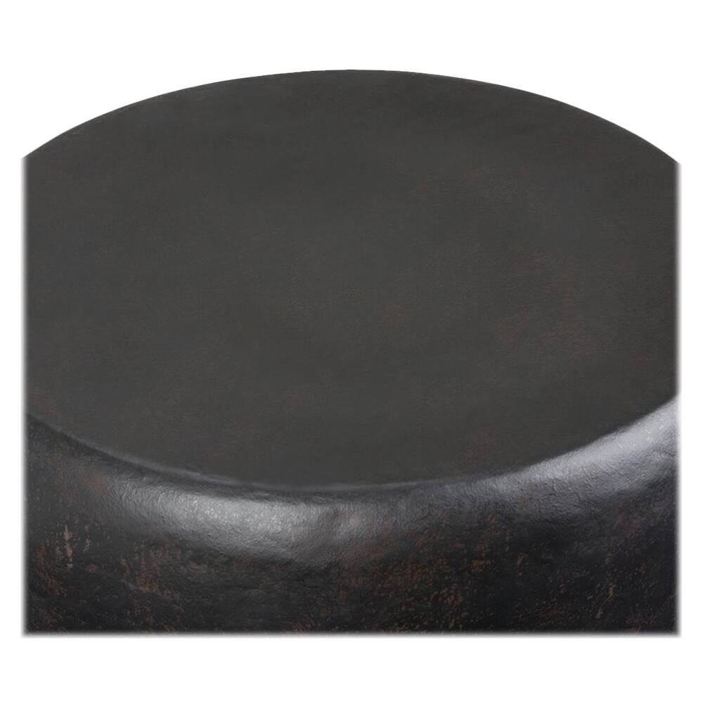 Alt View 11. Simpli Home - Garvy Round Contemporary Iron Accent Side Table - Rustic Bronze.